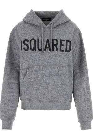 Dsquared2 Bluzy, Kobieta, Szary, M, Bawełna, Szara melanżowa bluza bawełniana