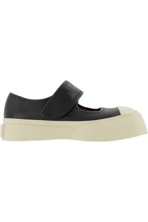 Marni Buty, Kobieta, Czarny, 37 EU, Skóra, Leather flats