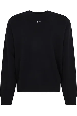 OFF-WHITE Swetry, Mężczyzna, Czarny, M, Bawełna, Bluza Crewneck Arrow Skate