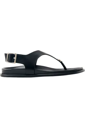 ALOHAS Buty, Kobieta, Czarny, 38 EU, Portowe skórzane sandały