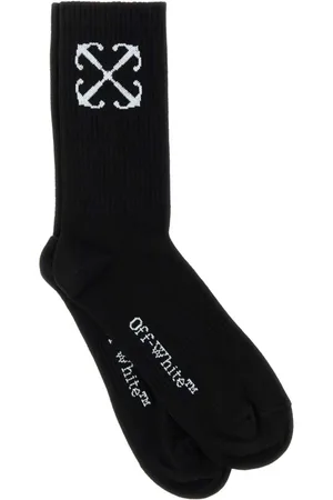 OFF-WHITE Bielizna, Mężczyzna, Czarny, M, Bawełna, Elastyczne Skarpetki Bawełniane