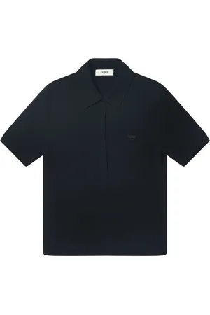 Fendi Bluzki, Kobieta, Czarny, S, Polo z krótkim rękawem