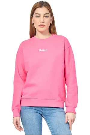 DISCLAIMER Bluzy, Kobieta, Różowy, XS, Fuksjowa Bawełniana Sweter z Logo