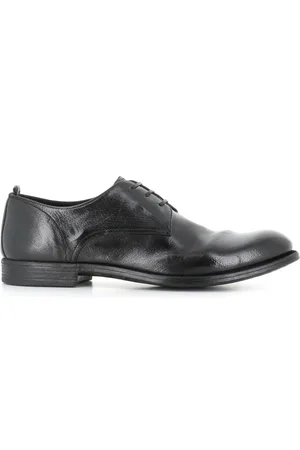 Officine creative Buty, Mężczyzna, Czarny, 41 1/2 EU, Skóra, Czarne skórzane derby