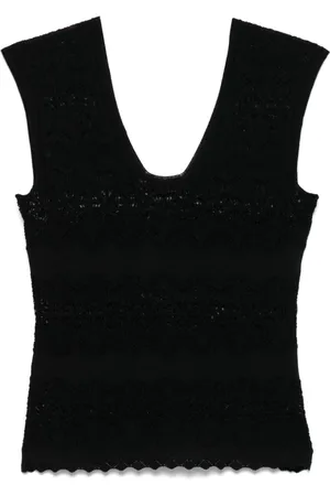 Twin-Set Koszulki, Kobieta, Czarny, S, Stylowy Nero Top dla Kobiet