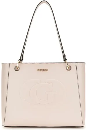 Guess Torebki, Kobieta, Beżowy, ONE SIZE, Torba na ramię z centralnym logo