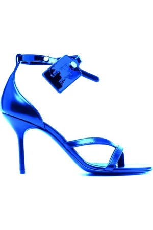 OFF-WHITE Buty, Kobieta, Niebieski, 39 EU, Skóra, Stylowe sandały na letnie dni