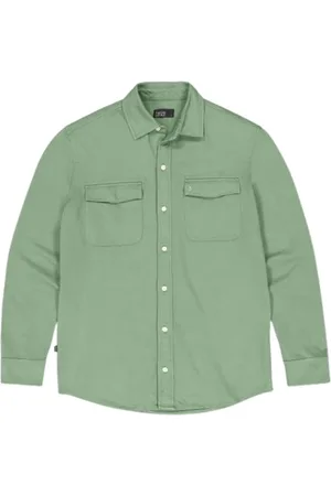 Butcher of Blue Koszule, Mężczyzna, Zielony, M, Niebieska Finn Jersey Overshirt