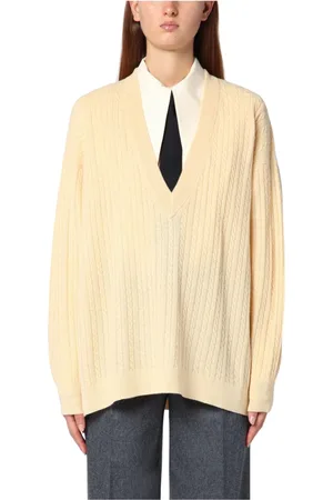 THE GARMENT Swetry, Kobieta, Żółty, M, Kaszmir, Top z dekoltem V