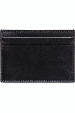 OFF-WHITE Akcesoria, Mężczyzna, Czarny, ONE SIZE, Skóra, Czarny skórzany portfel z wytłoczonym logo