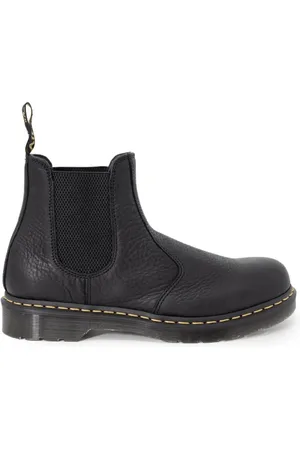 Dr. Martens Buty, Mężczyzna, Czarny, 44 EU, Skóra, Czarne skórzane wsuwane botki do kostki