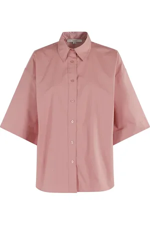 REMAIN Birger Christensen Bluzki, Kobieta, Różowy, XS, Oversized Różowa Bawełniana Koszula