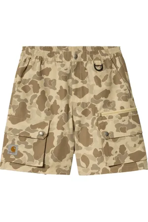 Carhartt Szorty, Mężczyzna, brązowy, XL, Spodenki z elastycznym pasem i logo