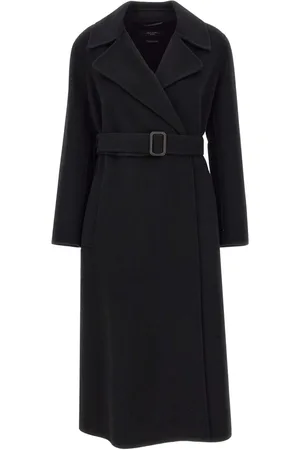 Max Mara Płaszcze, Kobieta, Czarny, L, Czarna Manu Skórzana Portmonetka