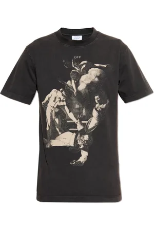 OFF-WHITE Koszulki, Mężczyzna, Szary, M, Bawełna, Logo T-Shirt