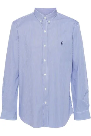 Ralph Lauren Koszule, Mężczyzna, Niebieski, M, Niebieska Koszula Sportowa z Długim Rękawem