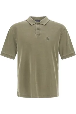 HERNO Koszulki, Mężczyzna, Zielony, S, Pikowany Bawełniany Polo Shirt z Logo
