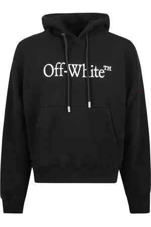 OFF-WHITE Bluzy, Mężczyzna, Czarny, XL, Bawełna, Bluza z Kapturem Big Bookish Skate