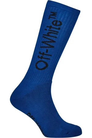 OFF-WHITE Bielizna, Mężczyzna, Niebieski, ONE SIZE, Bawełna, Skarpety Mid z Logo Arrow