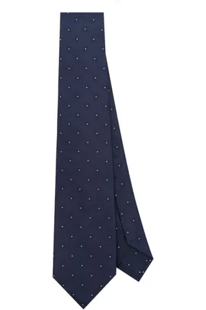 BARBA Akcesoria, Mężczyzna, Niebieski, ONE SIZE, Niebieski Jedwabny Krawat z Dżetem