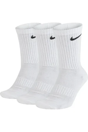 Nike Bielizna, Mężczyzna, Biały, L, Bawełna, Amortyzowane Skarpety Crew