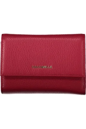 Coccinelle Akcesoria, Kobieta, Czerwony, ONE SIZE, Skóra, Metallic Soft Wallet z zamkniciem na suwak