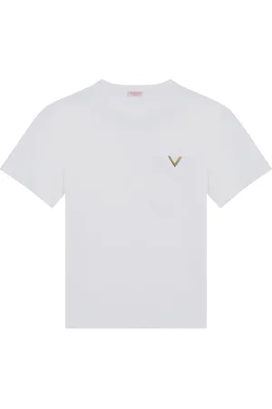 VALENTINO GARAVANI Koszulki, Mężczyzna, Biały, S, Len, T-shirt z krótkim rękawem i okrągłym dekoltem