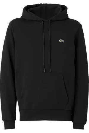 Lacoste Bluzy, Mężczyzna, Czarny, S, Organiczna bawełniana bluza z kieszenią kangurką