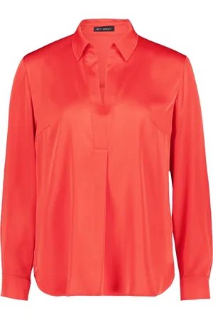 Betty Barclay Bluzki, Kobieta, Czerwony, 2XL, Casual Longblouse w Plain Design