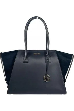 Michael Kors Torebki, Kobieta, Czarny, ONE SIZE, Zamsz, Luksusowa Saszetka ze Skóry Zamszowej i Złotym Logo