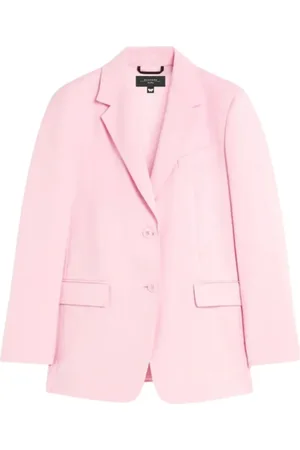 Max Mara Kurtki, Kobieta, Różowy, S, Różowa Kurtka z Bawełny Stretch