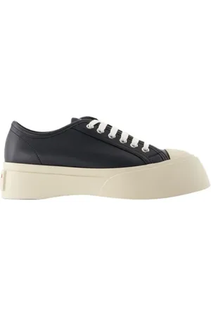 Marni Buty, Kobieta, Czarny, 39 EU, Skóra, Sznurowane Sneakersy