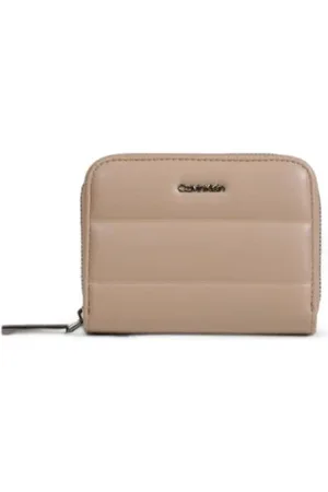 Calvin Klein Akcesoria, Kobieta, Szary, ONE SIZE, Skóra, Kolekcja portfeli ze sztucznej skóry