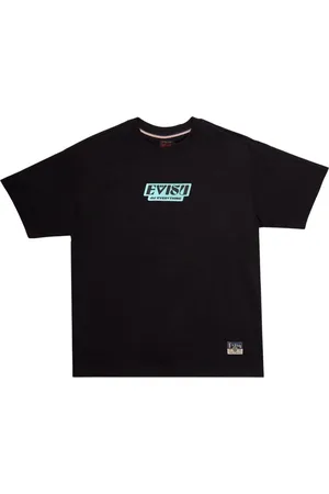 Evisu Koszulki, Mężczyzna, Czarny, M, T-shirt z nadrukiem Totem Daicock