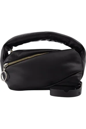 OFF-WHITE Torebki, Kobieta, Czarny, ONE SIZE, Skóra, Pump Pouch 24 Torba typu hobo na ramię