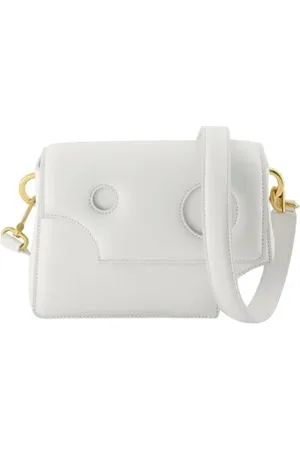 OFF-WHITE Torebki, Kobieta, Biały, ONE SIZE, Skóra, Skórzana Torba Crossbody