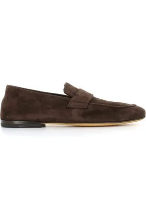 Officine creative Buty, Mężczyzna, brązowy, 42 EU, Zamsz, Ciemnobrązowe zamszowe mokasyny