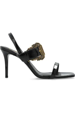 VERSACE Buty, Kobieta, Czarny, 38 EU, Sandały na obcasie