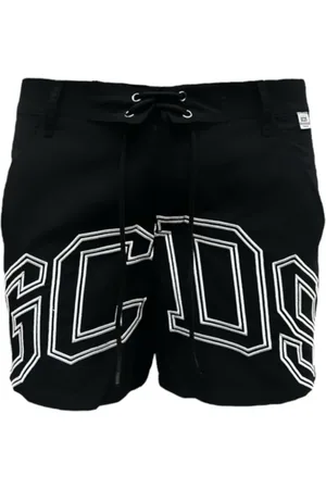 GCDS Stroje kąpielowe, Mężczyzna, Czarny, M, Czarna Boxer z Logo Lounge