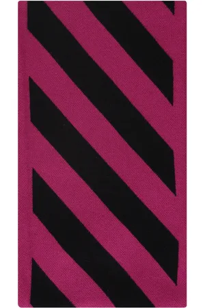 OFF-WHITE Akcesoria, Kobieta, Różowy, ONE SIZE, Bawełna, Szal Dwustronny