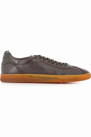 Officine creative Buty, Mężczyzna, brązowy, 41 1/2 EU, Skóra, Skórzane sneakersy