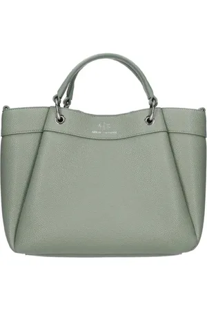 Armani Exchange Torebki, Kobieta, Zielony, ONE SIZE, Stylowa Młotkowana Torba Shopper