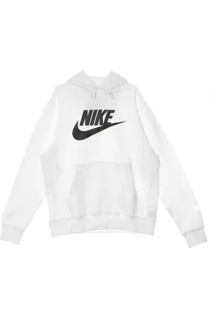 Nike Bluzy, Mężczyzna, Biały, 3XL, Bawełna, Bluza z kapturem Club Pullover