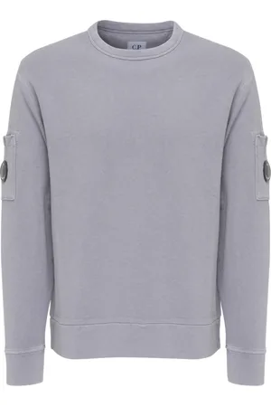 C.P. Company Bluzy, Mężczyzna, Szary, L, Bawełna, Szara Bawełniana Bluza z Polarowa Bluza z Kapturem