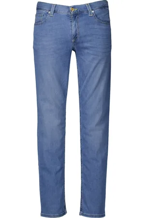 Alberto Jeansy, Mężczyzna, Niebieski, W34 L34, Denim, Rurki Jeansyowe Niebieskie Stylowe Denim