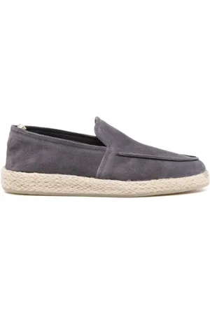 Officine creative Buty, Mężczyzna, Szary, 43 EU, Zamsz, Zamszowe espadryle Roped/004
