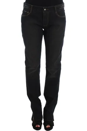 ERMANNO SCERVINO Jeansy, Kobieta, Niebieski, M, Bawełna, Chic Boyfriend Jeansy