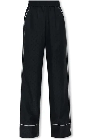 OFF-WHITE Spodnie, Kobieta, Czarny, M, Bawełna, Spodnie w stylu piżamy