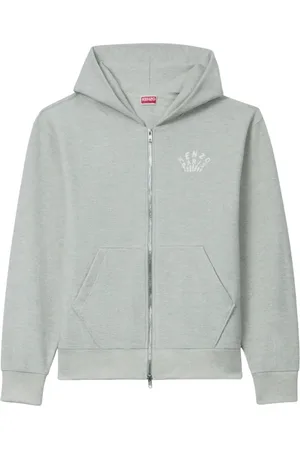 Kenzo Bluzy, Mężczyzna, Szary, S, Szara Bluza z Zamkiem