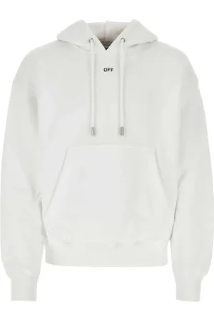 OFF-WHITE Bluzy, Mężczyzna, Biały, 2XL, Bawełna, Bluza z kapturem Skate z logo Off